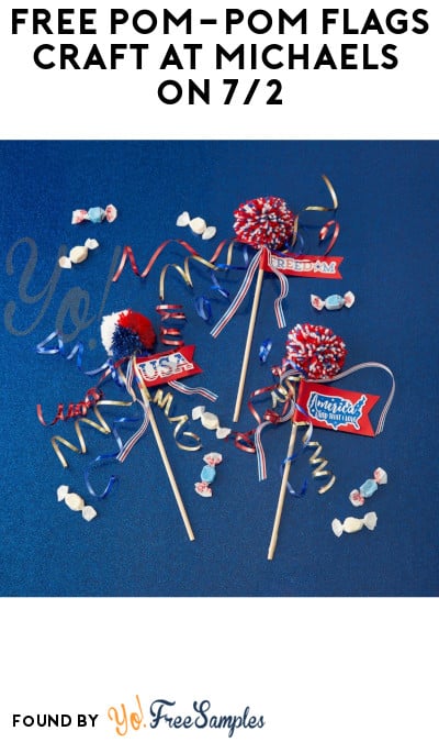 FREE Pom-Pom Flags Craft at Michaels on 7/2 (Registration Required)