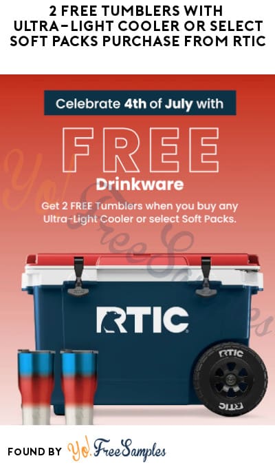 2 FREE Tumblers with Ultra-Light Cooler or Select Soft Packs Purchase from RTIC (Online Only)
