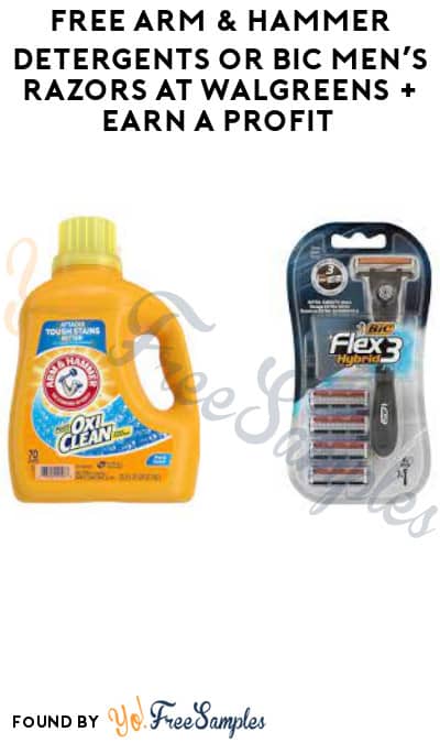 FREE Arm & Hammer Detergents or BIC Men’s Razors at Walgreens + Earn A Profit (Select Accounts/Coupon Required)
