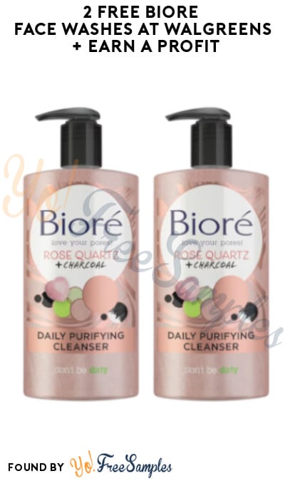 2 FREE Biore Face Washes at Walgreens + Earn A Profit (Account/Coupon, Ibotta & Clearance Required)