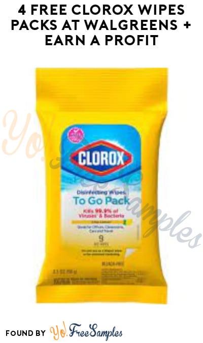 4 FREE Clorox Wipes Packs at Walgreens + Earn A Profit (Swagbucks Required)