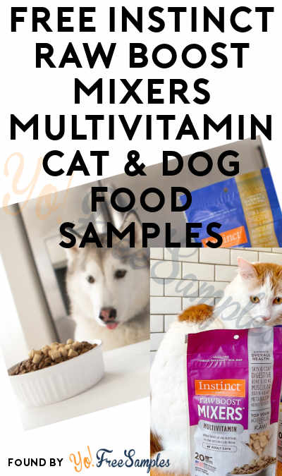 FREE Instinct Raw Boost Mixers Multivitamin Cat & Dog Food Samples (Instagram Follow Required)