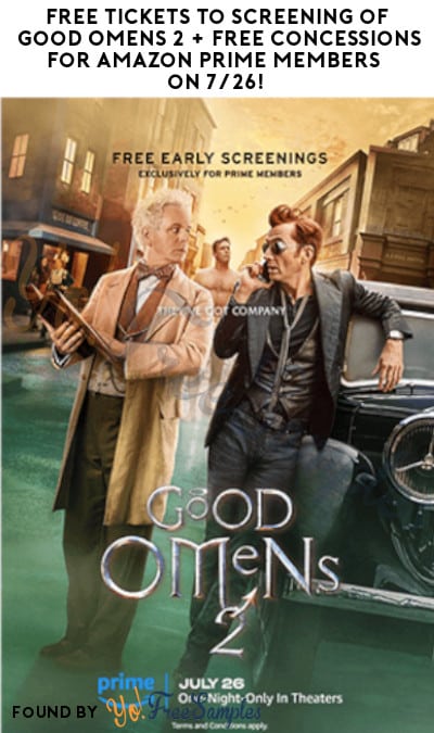 FREE Tickets to Screening of Good Omens 2 + FREE Concessions for Amazon Prime Members on 7/26