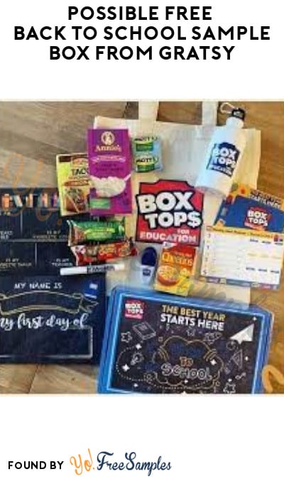 Possible FREE Back To School Sample Box from Gratsy (App Required)