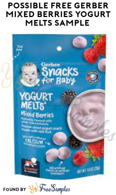 Possible FREE Gerber Mixed Berries Yogurt Melts Sample (Facebook/Instagram Required)