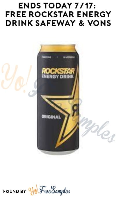 Ends Today 7/17: FREE Rockstar Energy Drink Safeway & Vons (Coupon Required)