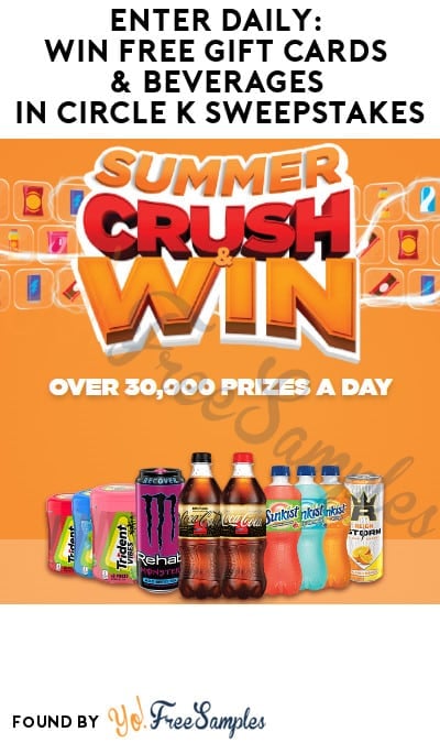 Enter Daily: Win FREE Gift Cards & Beverages in Circle K Sweepstakes (Select States Only)