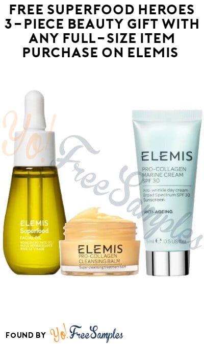 FREE Superfood Heroes 3-Piece Beauty Gift with any Full-Size Item Purchase on Elemis (Online Only + Code Required)
