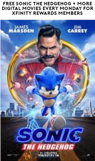 FREE Sonic The Hedgehog + More Digital Movies Every Monday for Xfinity Rewards Members (Select Accounts)