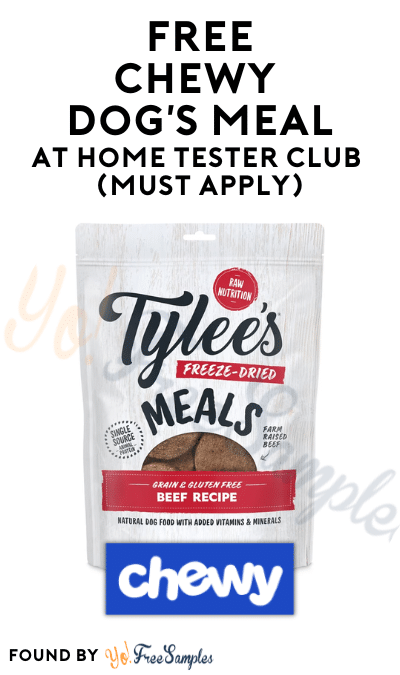FREE Chewy Dog’s Meal At Home Tester Club (Must Apply)