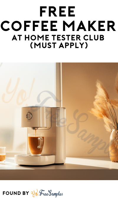 FREE Coffee Maker At Home Tester Club (Must Apply)