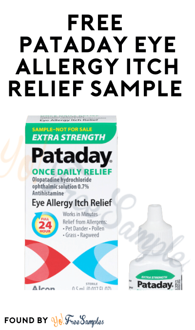 FREE Pataday Eye Allergy Itch Relief Sample
