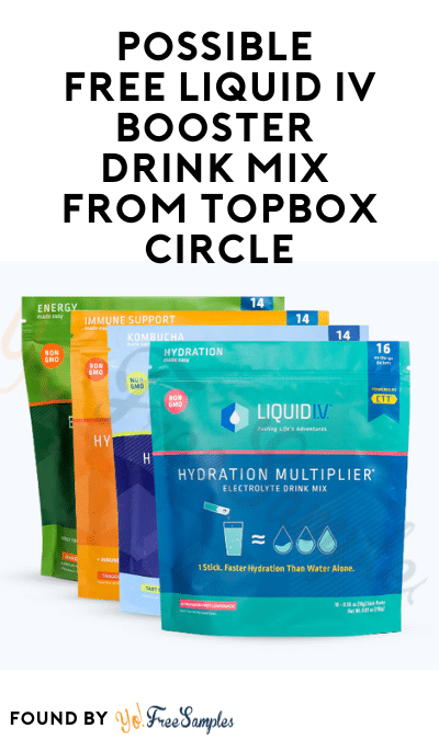 Possible FREE Liquid IV Booster Drink Mix from TopBox Circle