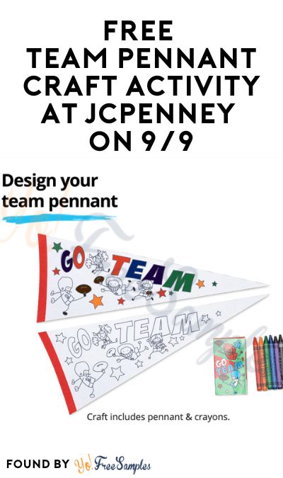 FREE Team Pennant Craft Activity at JCPenney on 9/9