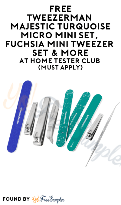 FREE Tweezerman Grooming Gift Set / Majestic Turquoise Manicure Set At Home Tester Club (Must Apply)