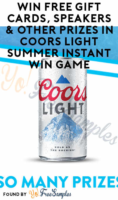 Win FREE Gift Cards, Speakers & Other Prizes in Coors Light Summer Instant Win Game