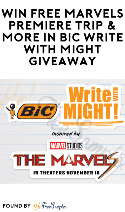 Win FREE Marvels Premiere Trip & More in BIC Write With Might Giveaway (18+ Only)