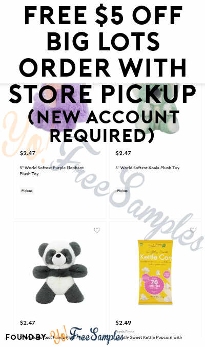 FREE $5 Off Big Lots Order With Store Pickup (New Account Required)