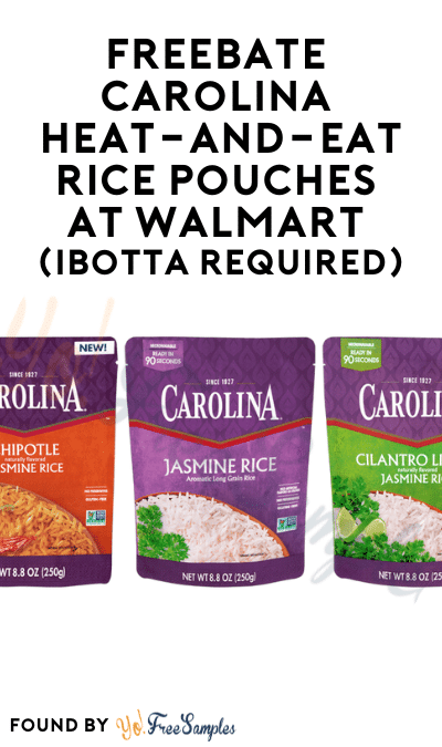 FREEBATE Carolina Heat-and-Eat Rice Pouches at Walmart (Ibotta Required)