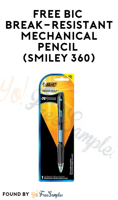 FREE BIC Break-Resistant Mechanical Pencil (Smiley 360)