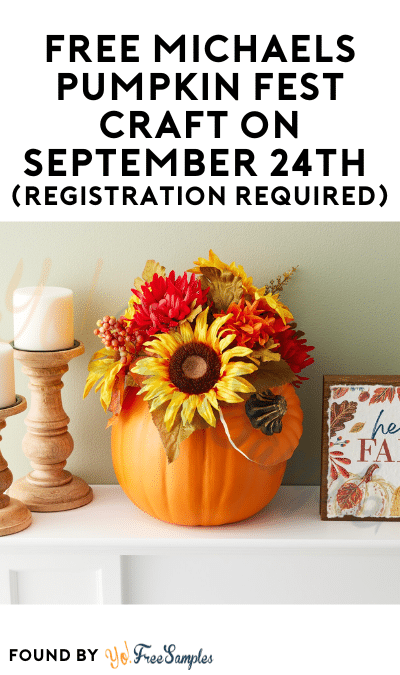 FREE Michaels Pumpkin Fest Craft on September 24th (Registration Required)