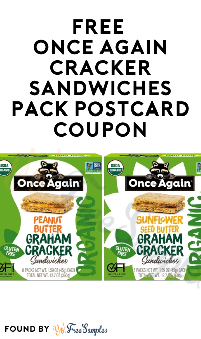 FREE Once Again Cracker Sandwiches Pack Postcard Coupon