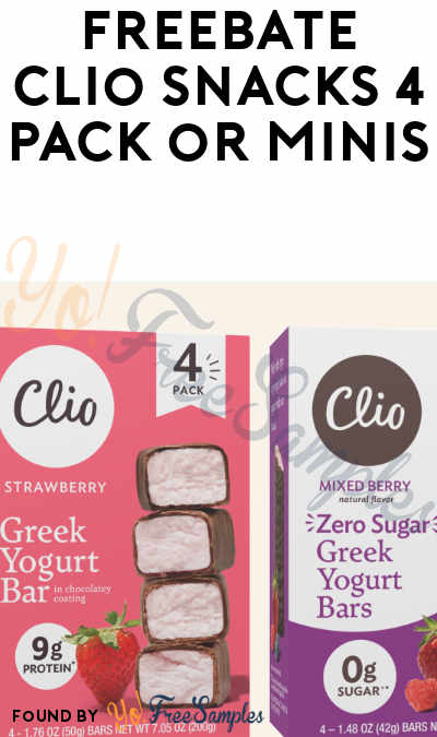 FREEBATE Clio Snacks 4 Pack or Minis (Venmo or Paypal Required)