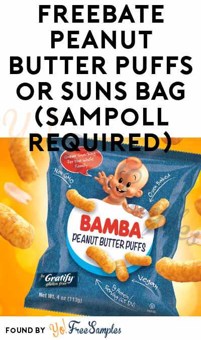 FREEBATE Bamba Peanut Butter Puffs or Suns Bag At Walmart (Sampoll Required)