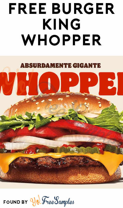 FREE Whopper at Burger King with Royal Perks Code
