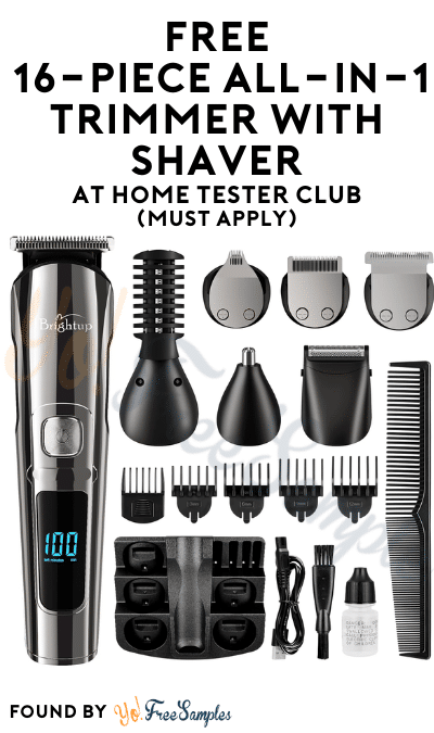 FREE 16-Piece All-in-1 Trimmer with Shaver  At Home Tester Club (Must Apply)