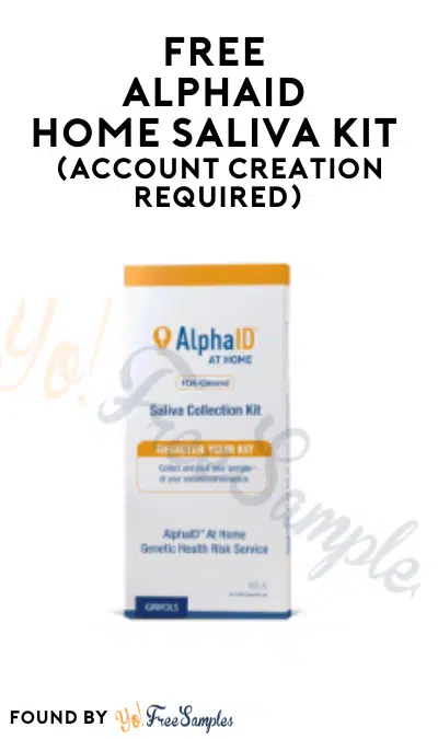 FREE AlphaID Home Saliva Kit (Account Creation Required)