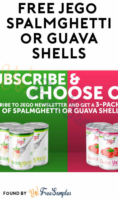 FREE 3-Pack of Spalmghetti or Guava Shells for New Jego Newsletter Subscribers