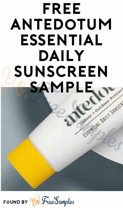 FREE Antedotum Essential Daily Sunscreen Sample