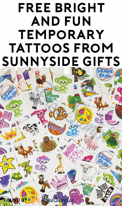 FREE Bright and Fun Temporary Tattoos from Sunnyside Gifts