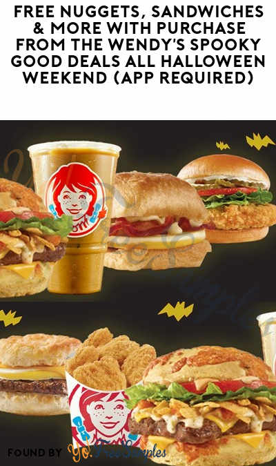 FREE Nuggets, Sandwiches & More With Purchase From The Wendy’s Spooky Good Deals All Halloween Weekend (App Required)