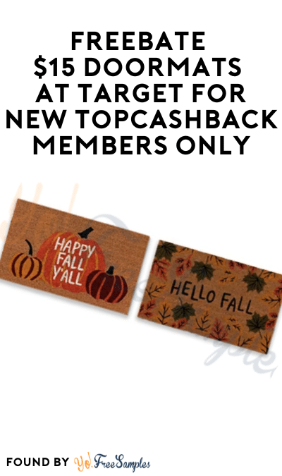 FREEBATE $15 Doormats at Target for New TopCashback Members Only
