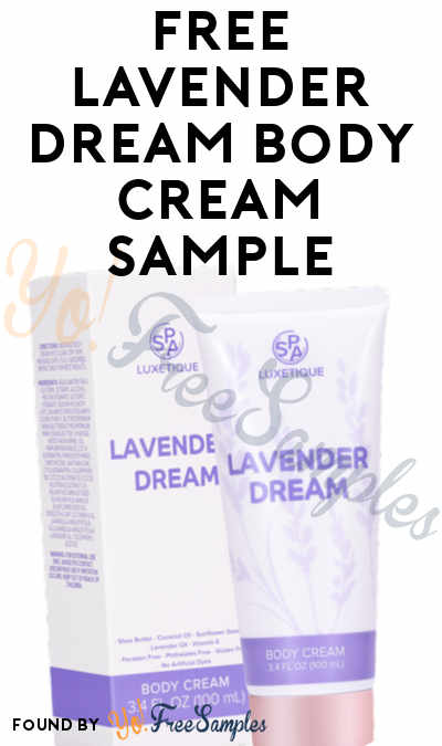 Free body cream samples
