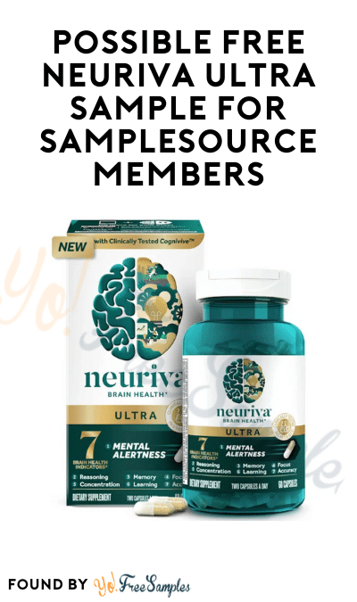 Possible FREE Neuriva Ultra Sample for SampleSource Members (Check Email)