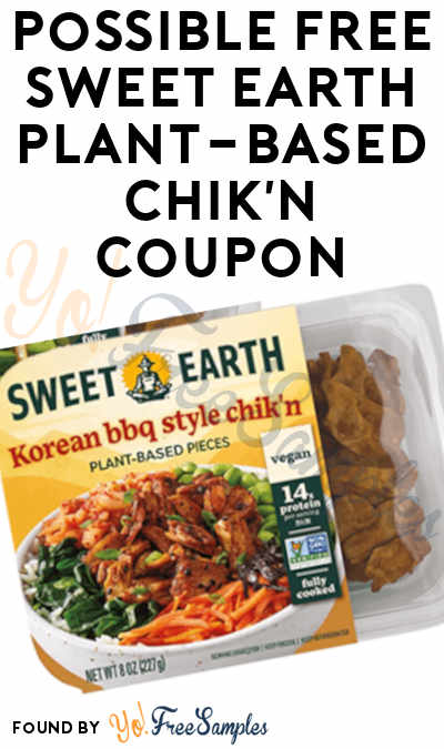 Possible FREE Sweet Earth Plant-Based Chik’n Coupon From Plant-Based Eating Community