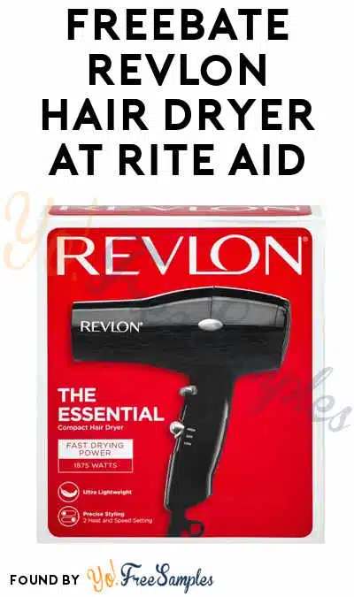 FREEBATE Revlon Compact Hair Dryer at Rite Aid