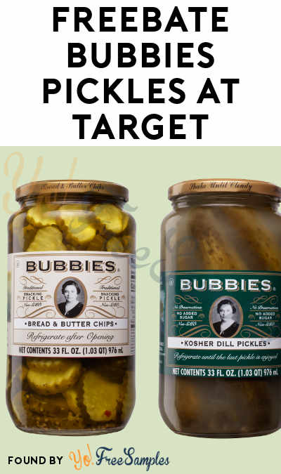 FREEBATE Bubbies Pickles At Target (Venmo or PayPal Reimbursement)