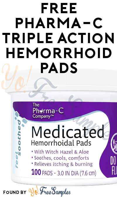 FREE Pharma-C Triple Action Hemorrhoid Pads