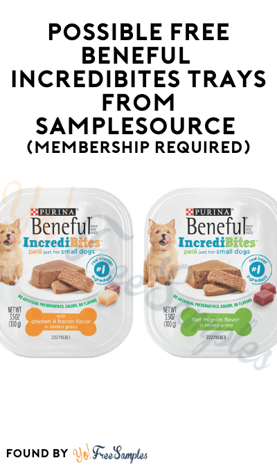 Possible FREE Beneful IncrediBites Trays from SampleSource (Membership Required)
