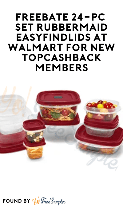 FREEBATE 24-Pc Set Rubbermaid EasyFindLids At Walmart For New TopCashback Members