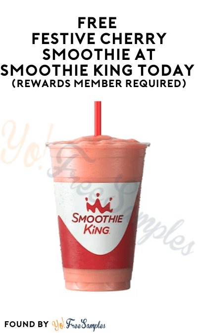 FREE Festive Cherry Smoothie at Smoothie King Today (Rewards Member Required)