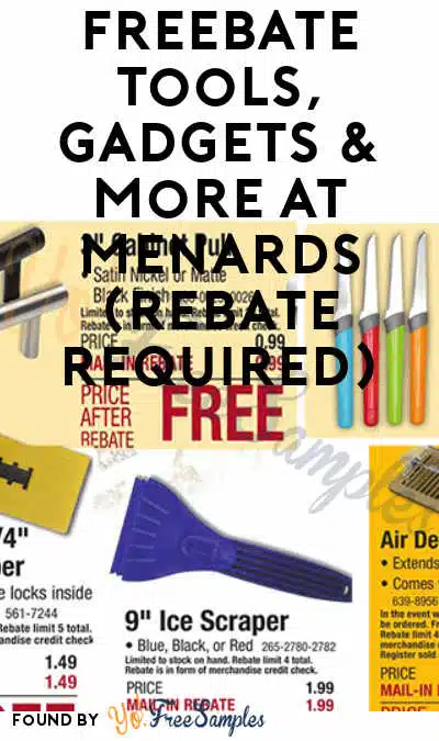 FREEBATE Tools, Gadgets & More at Menards (Rebate Required)