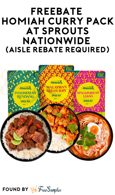 FREEBATE Homiah Curry Pack at Sprouts Nationwide (Aisle Rebate Required)