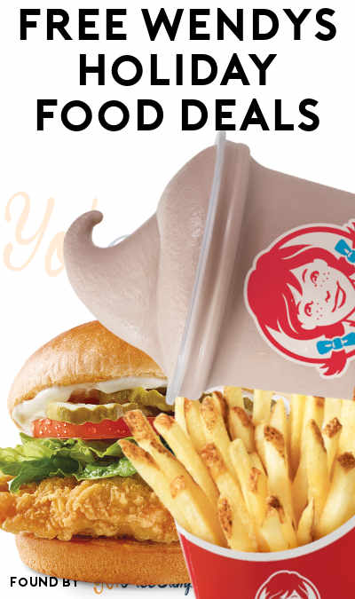 FREE Holiday Food Deals At Wendy’s Starting December 9th (Purchase Required)