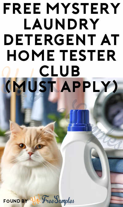 FREE Mystery Laundry Detergent At Home Tester Club (Must Apply)