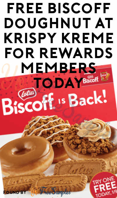 FREE Biscoff Doughnut at Krispy Kreme for Rewards Members Today